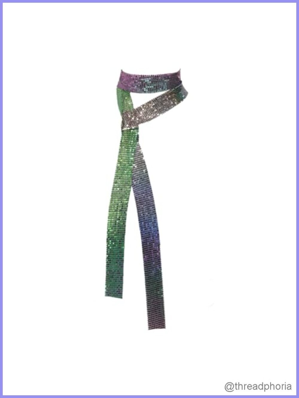 Sequin Skinny Scarf for Women Long Sparkly Fashion Scarf